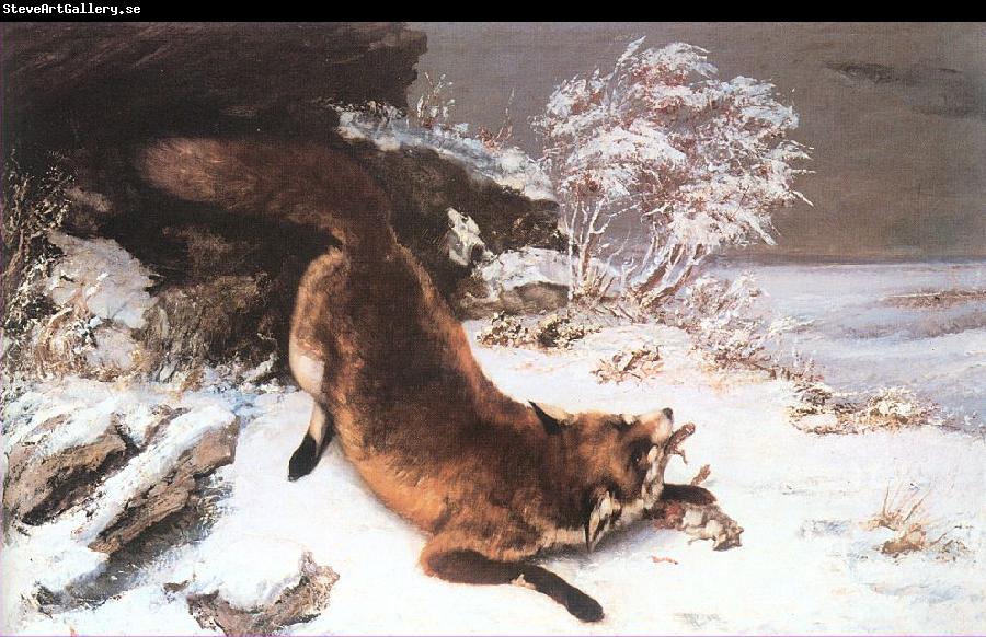 Courbet, Gustave The Fox in the Snow